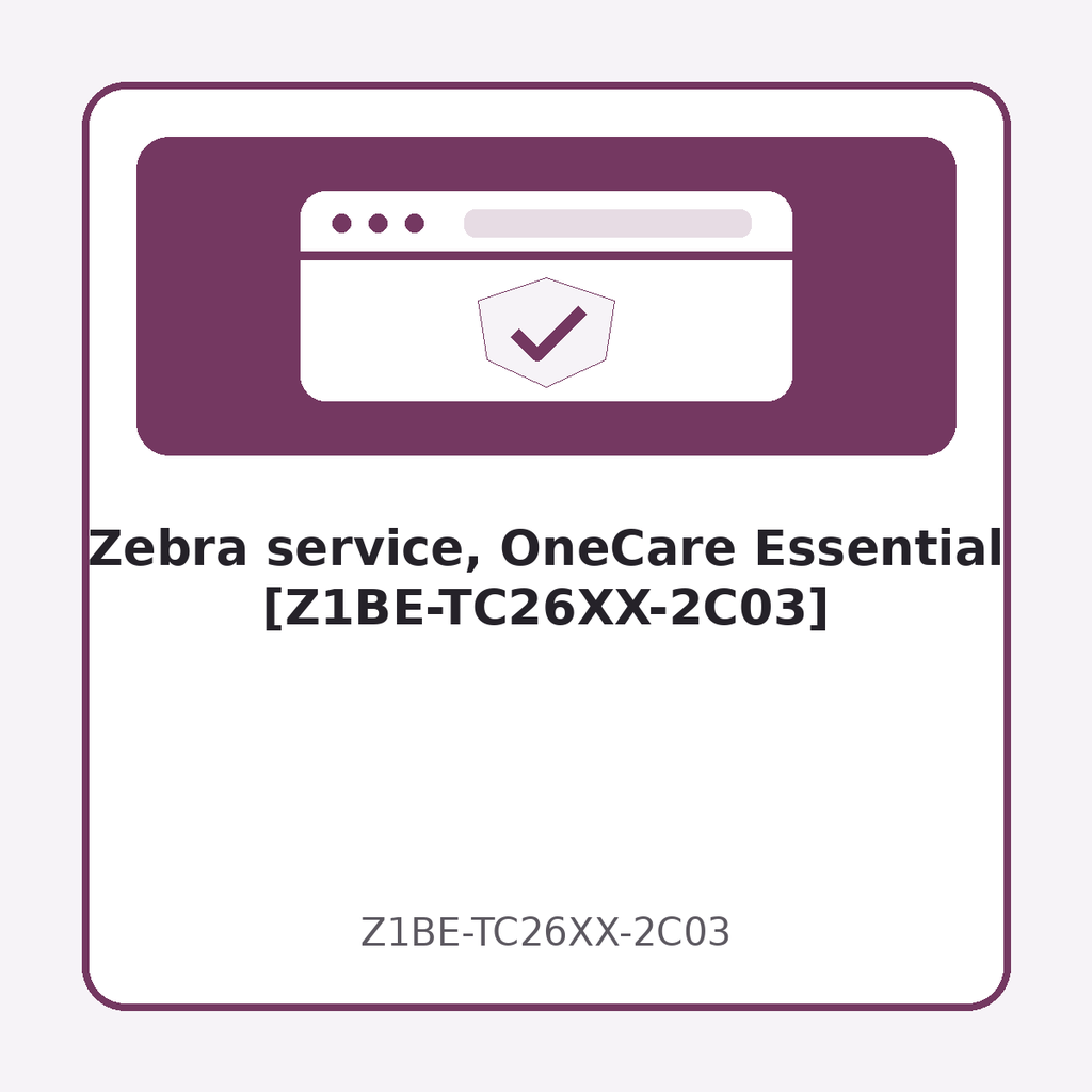 [Z1BE-TC26XX-2C03] Zebra service, OneCare Essential [Z1BE-TC26XX-2C03]