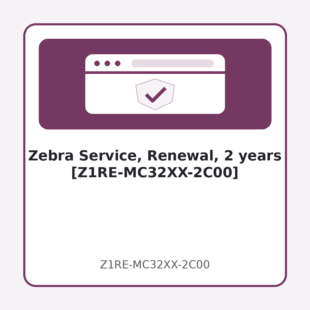 [Z1RE-MC32XX-2C00] Zebra Service, Renewal, 2 years [Z1RE-MC32XX-2C00]