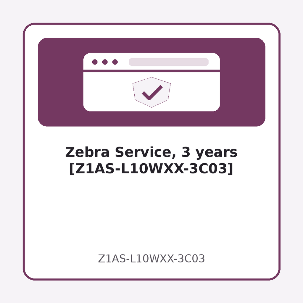 [Z1AS-L10WXX-3C03] Zebra Service, 3 years [Z1AS-L10WXX-3C03]