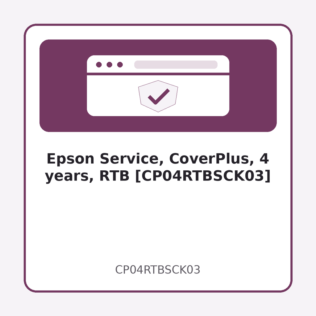 [CP04RTBSCK03] Epson Service, CoverPlus, 4 years, RTB [CP04RTBSCK03]