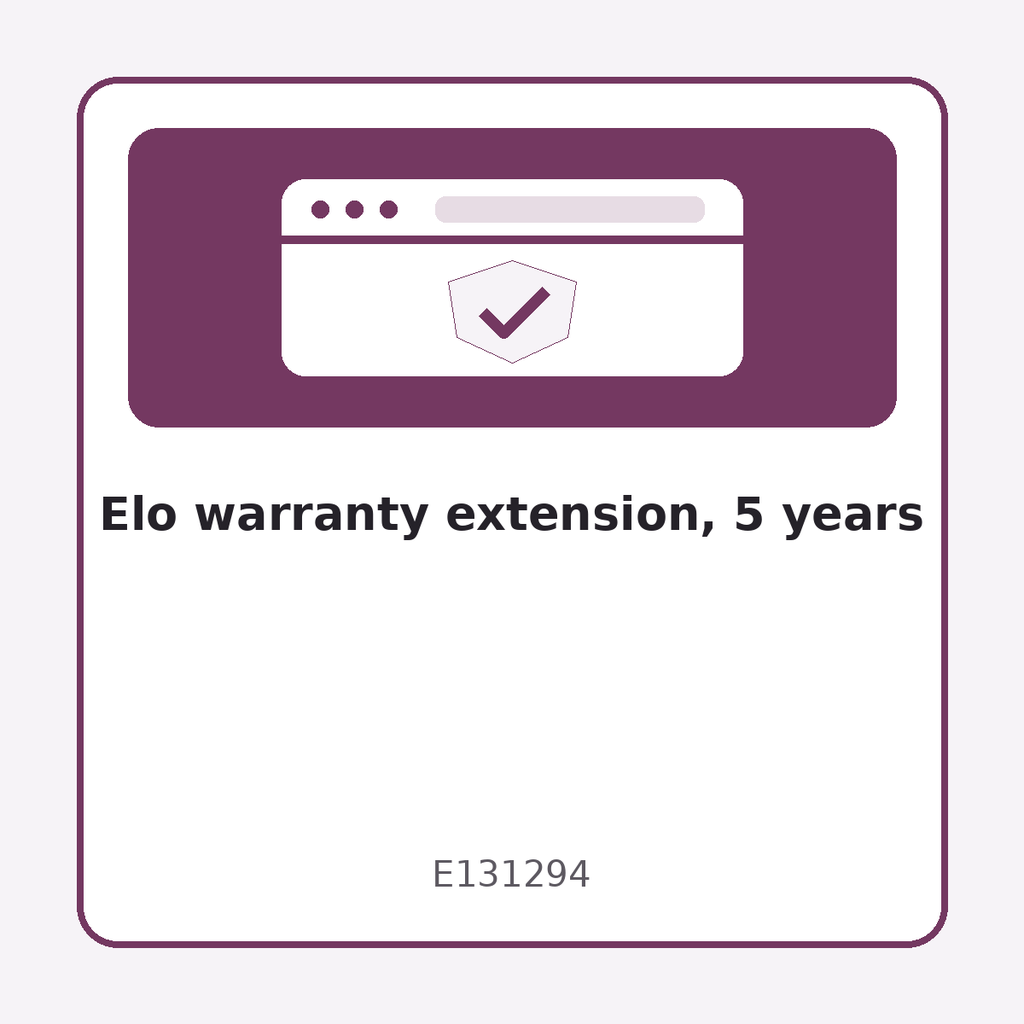 [E131294] Elo warranty extension, 5 years