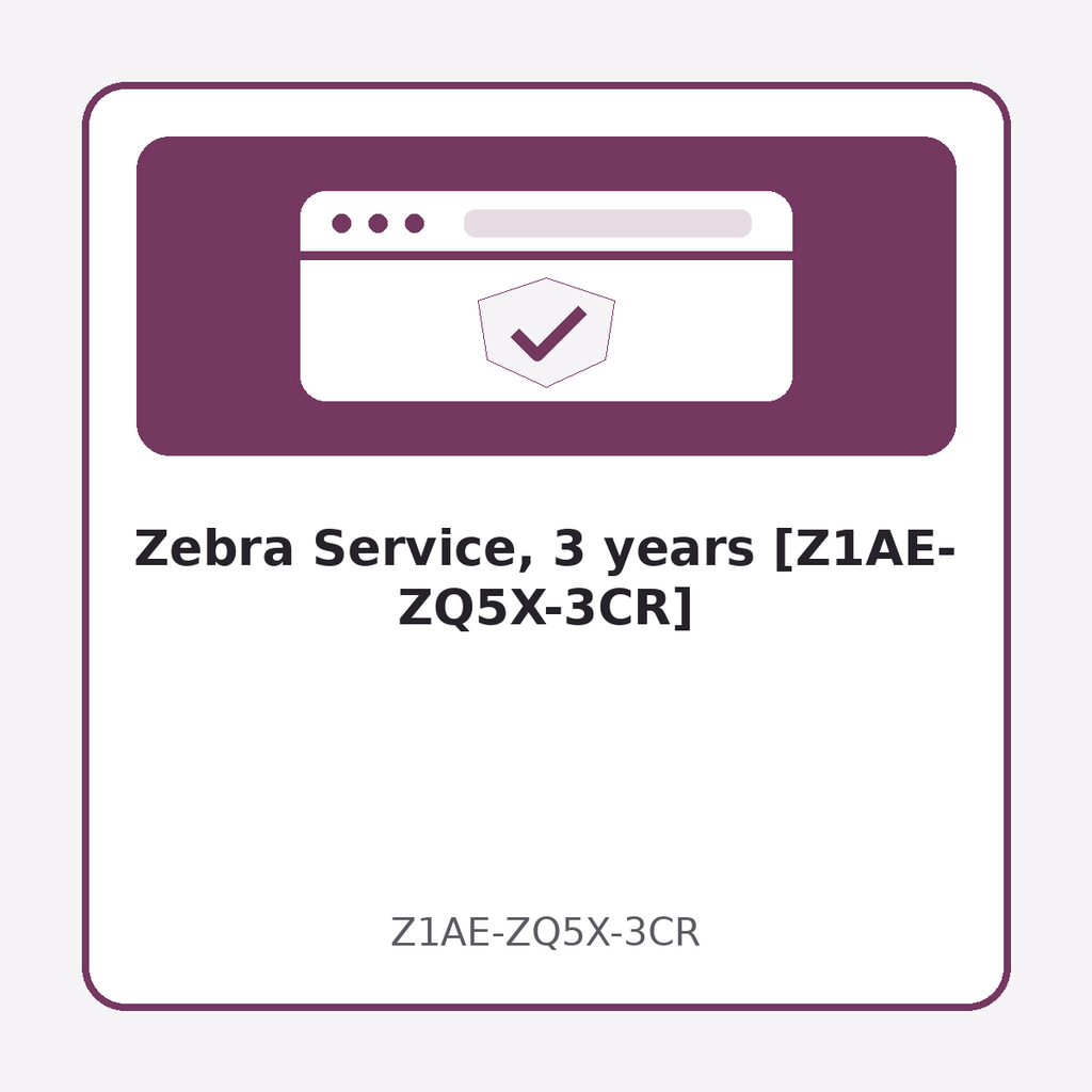 [Z1AE-ZQ5X-3CR] Zebra Service, 3 years [Z1AE-ZQ5X-3CR]