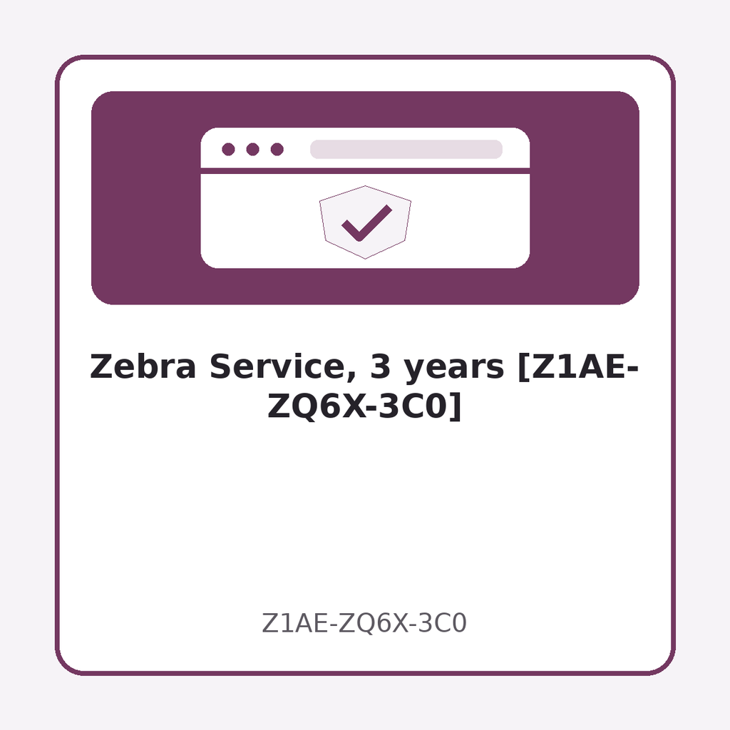 [Z1AE-ZQ6X-3C0] Zebra Service, 3 years [Z1AE-ZQ6X-3C0]