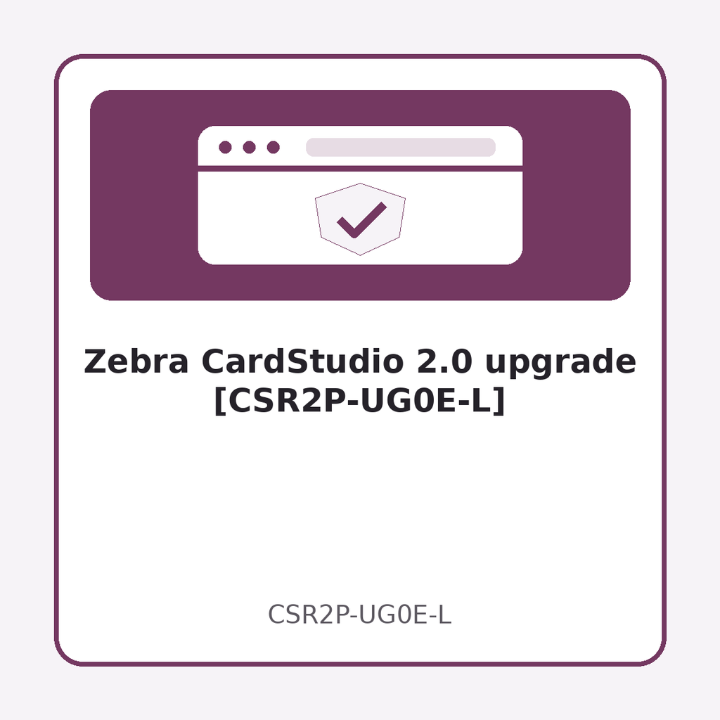[CSR2P-UG0E-L] Zebra CardStudio 2.0 upgrade [CSR2P-UG0E-L]