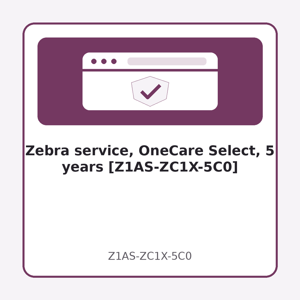 [Z1AS-ZC1X-5C0] Zebra service, OneCare Select, 5 years [Z1AS-ZC1X-5C0]