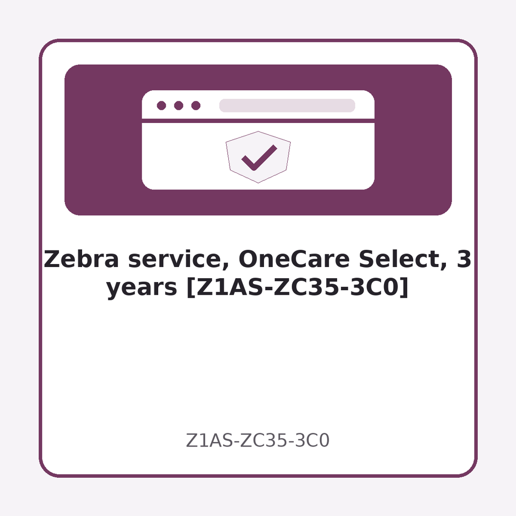 [Z1AS-ZC35-3C0] Zebra service, OneCare Select, 3 years [Z1AS-ZC35-3C0]