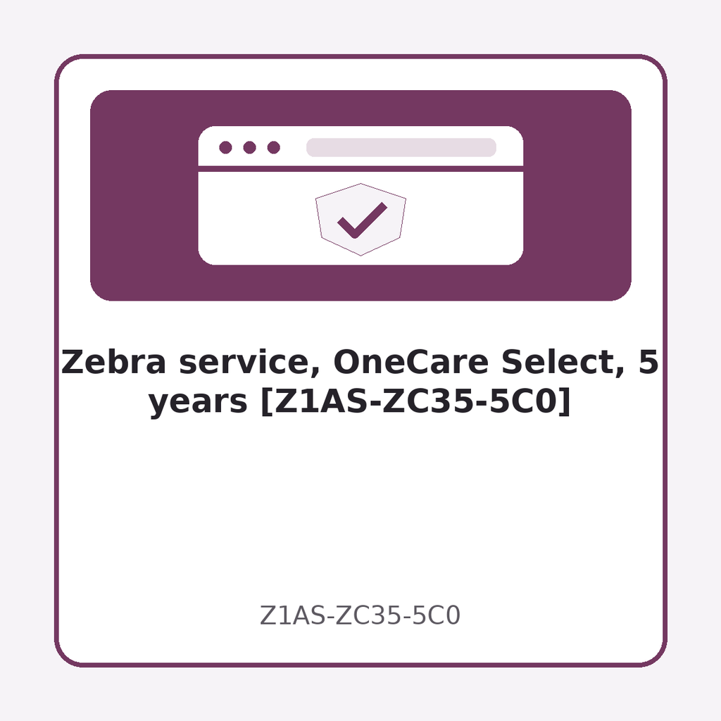 [Z1AS-ZC35-5C0] Zebra service, OneCare Select, 5 years [Z1AS-ZC35-5C0]